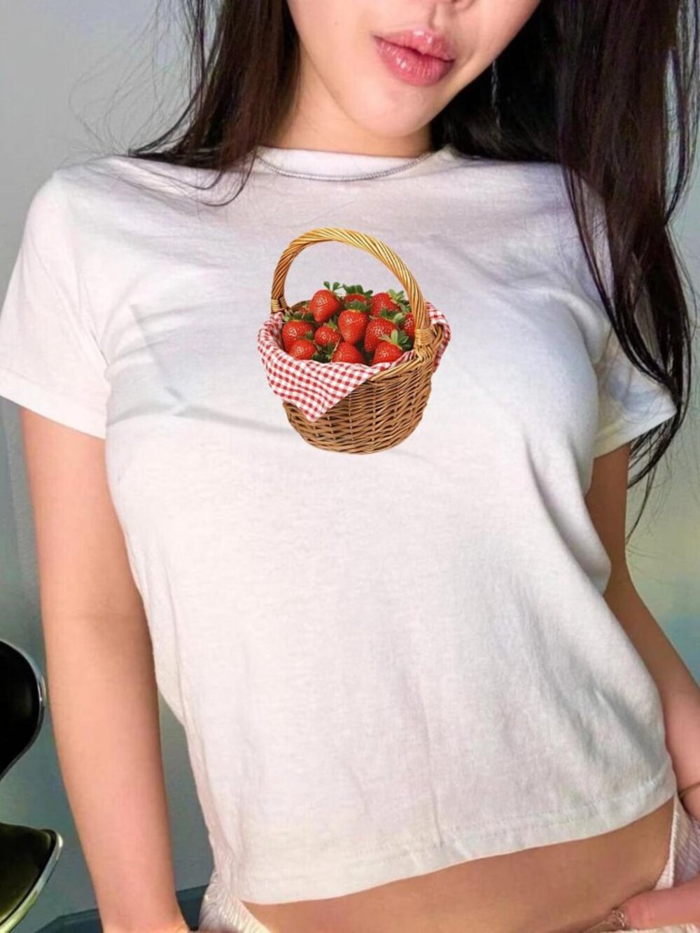 Strawberry Baby Tee 🍓🎀 | Coquette Y2K Crop Top | Cottagecore Vintage Aesthetic